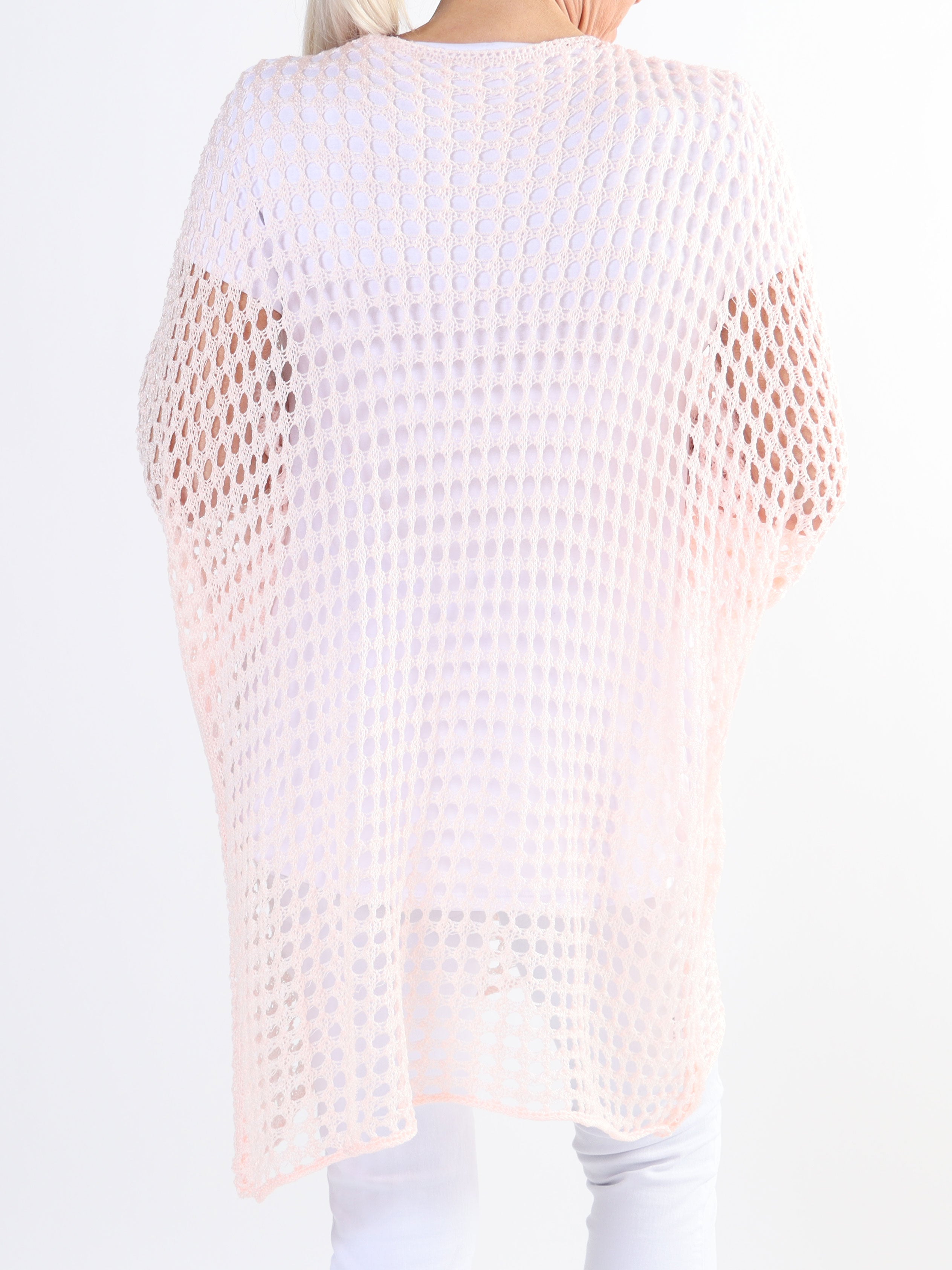 Maya - Söt trikå i plus size med spetsmönster och fladdermusärmar